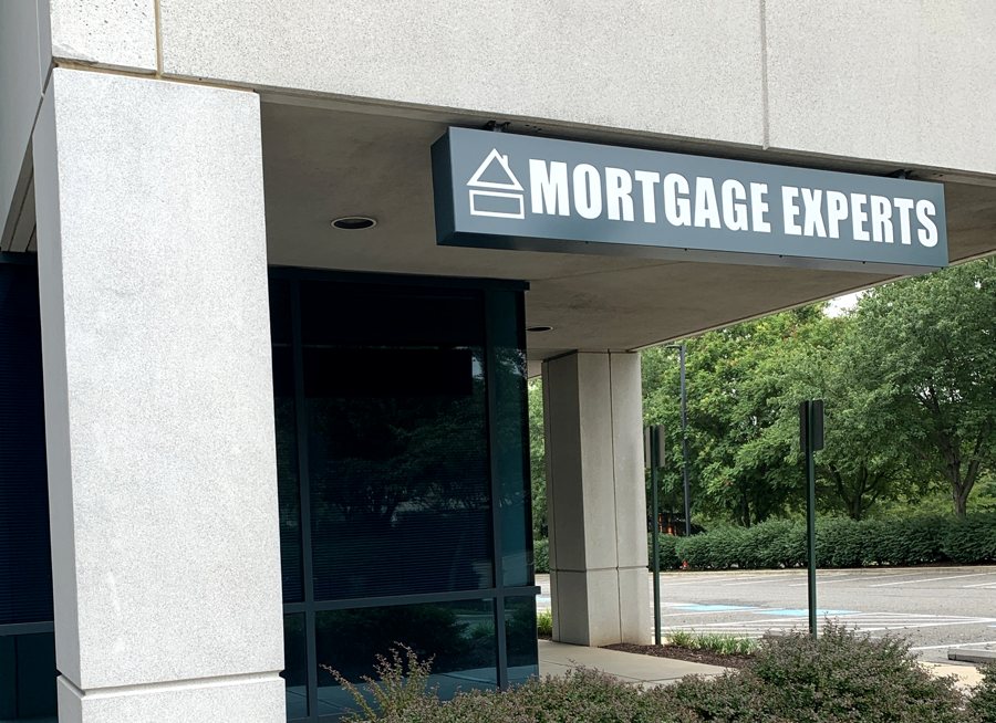 Mortgage Experts office sign at 9500 Medical Center Drive, Upper Marlboro, MD